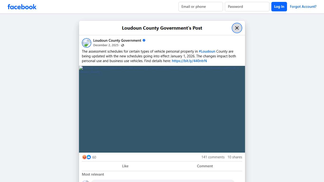 The assessment schedules for... - Loudoun County Government Facebook