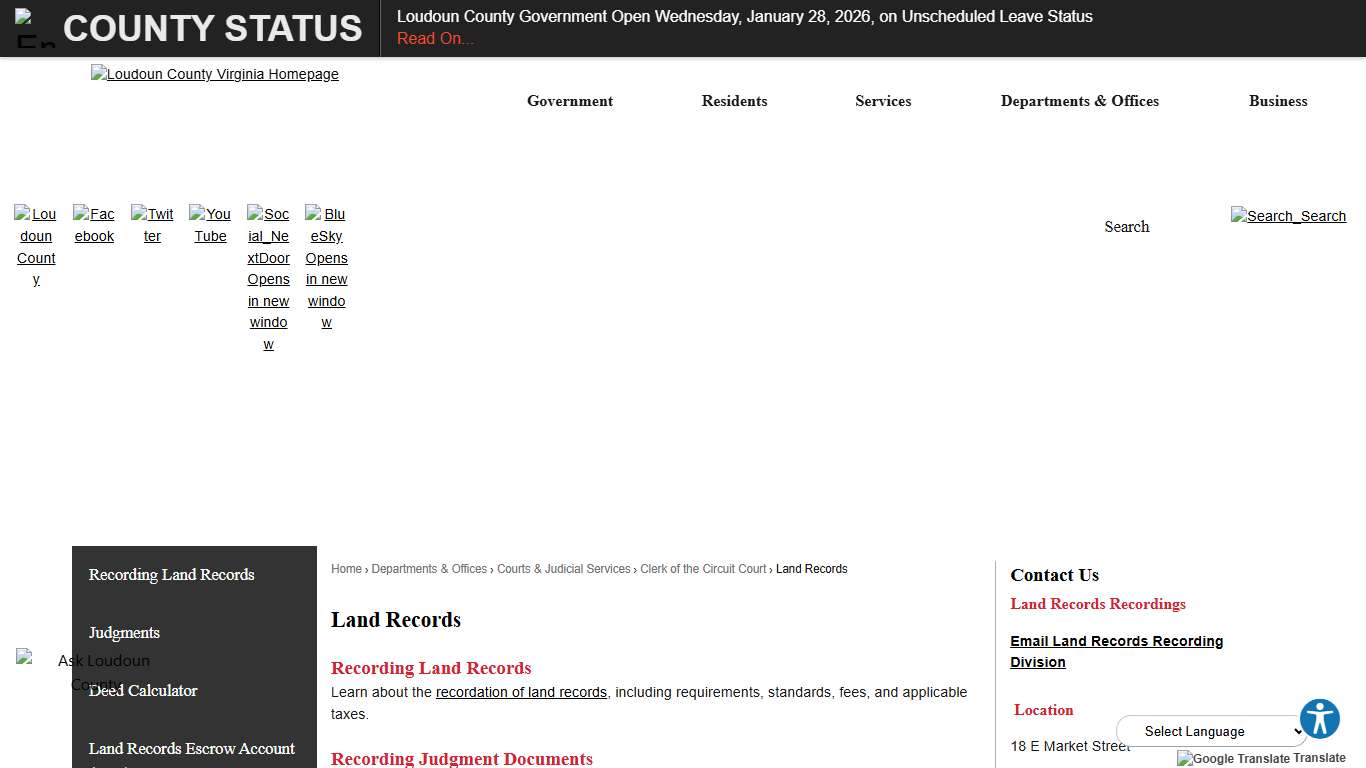 Land Records Loudoun County, VA - Official Website