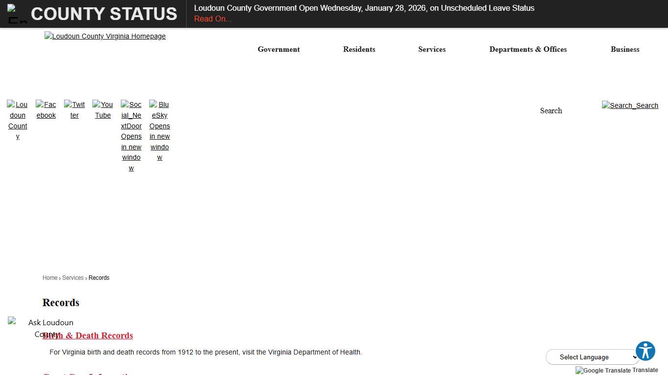 Records Loudoun County, VA - Official Website